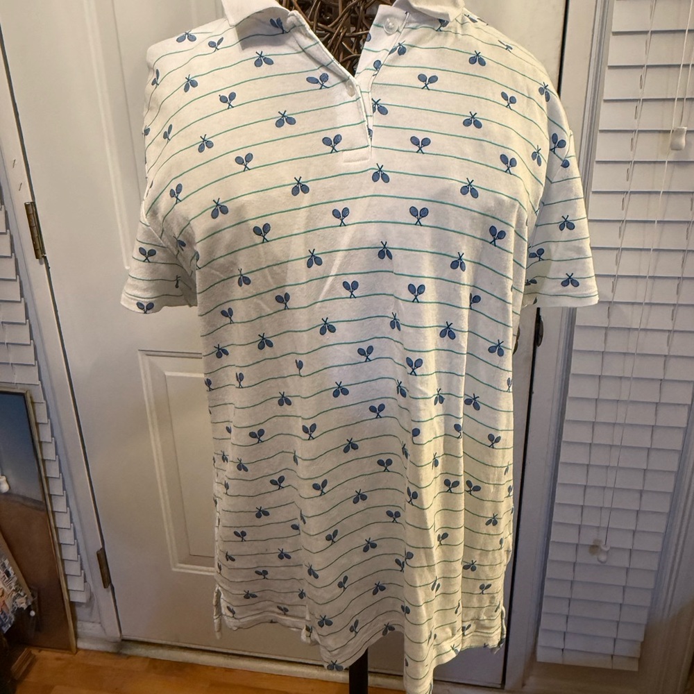 Croft & Barrow Classic polo with tennis rackets